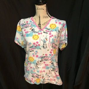 Olaf scrub top!